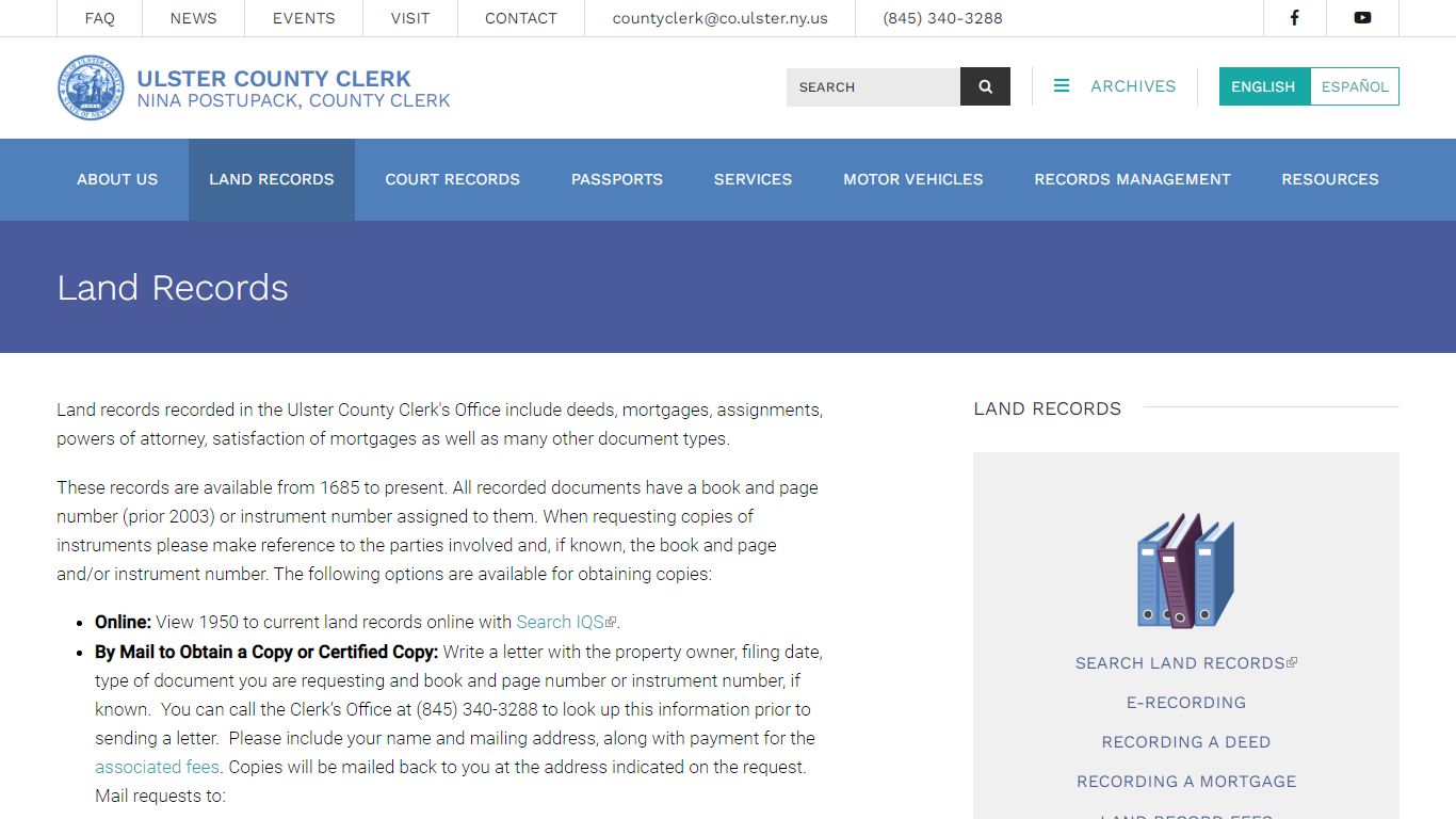 Land Records | Ulster County Clerk