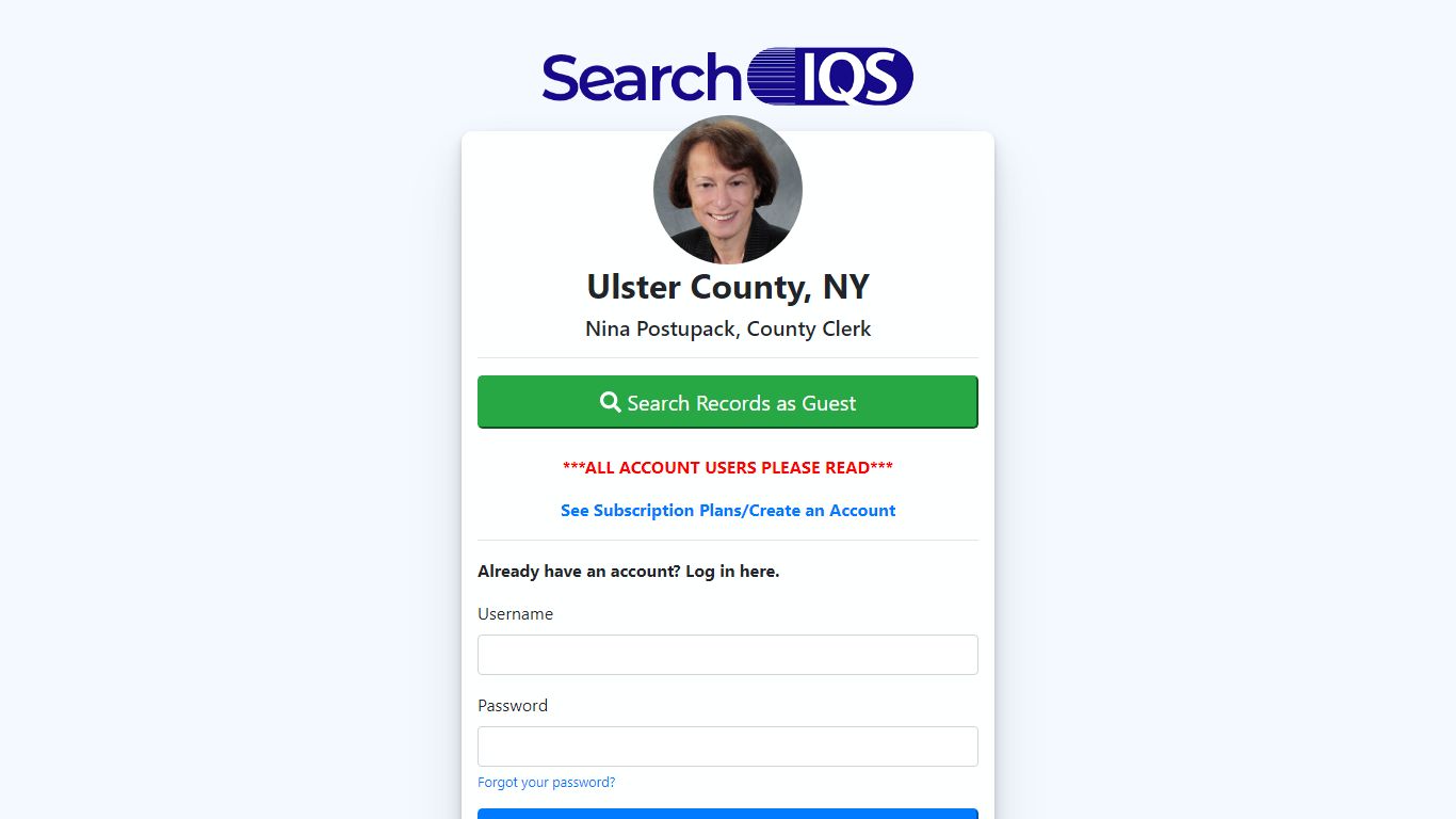 Ulster County, NY - SearchIQS
